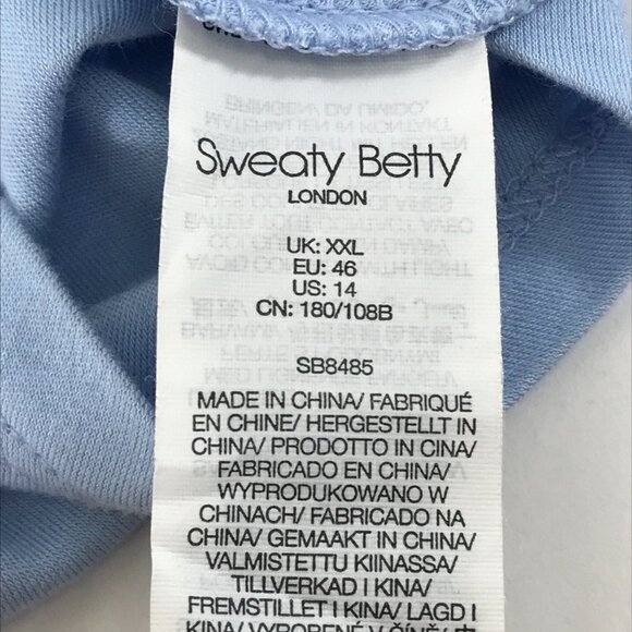 Sweaty Betty Tori Twist Tank Top Women's Plus Size 14 Blue Fitness Performance - Picture 10 of 13